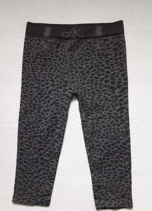 Щільні капронові легінси бриджі у леопардовий принт bt-style