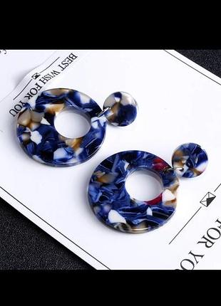 Серьги акриловые сережки геометрия