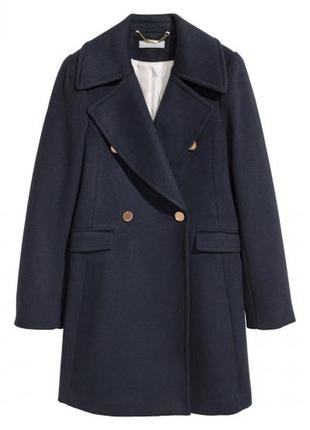 Оригинальное двубортное теплое пальто от бренда h&m разм. 422 фото