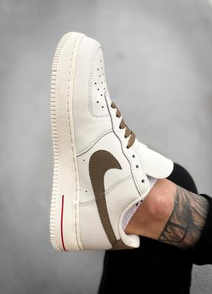 Кроссовки nike air force 1 low premium "white/brown
