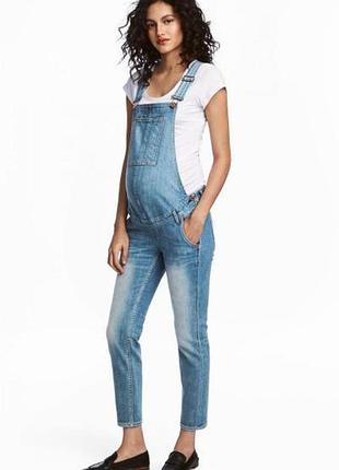 Оригинальный комбинезон из денима “mama”от бренда h&m разм. 46