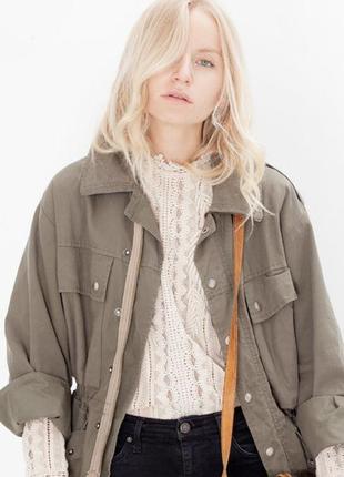 Джинсова подовжена весняна парка жакет вітровка