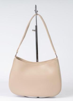 Женская сумка багет бежевая сумка на плечо бежевый клатч багет сумка багет бежевая сумочка3 фото