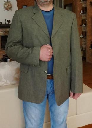 Пиджак мужской оливковый. besonder. германия. 48-50 размер.2 фото