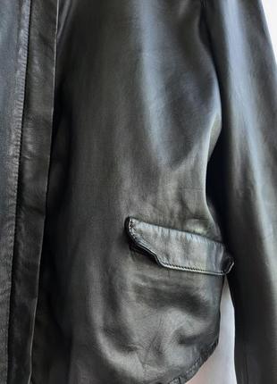 Оригін.шкіряна куртка — лайка фірми prada чорного кольору s — m l (2200'я)2 фото
