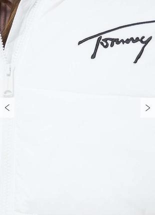 Куртка tommy jeans dw0dw14660, белая куртка tommy jeans, пуховик tommy jeans5 фото