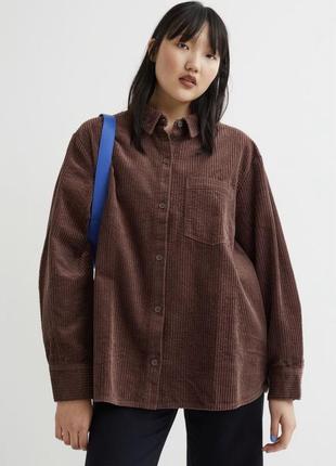 H&m вельветова куртка сорочка2 фото