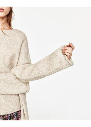 Свитер oversized zara knit, with wool