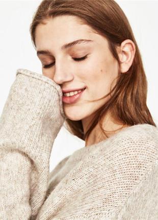 Свитер oversized zara knit, with wool5 фото