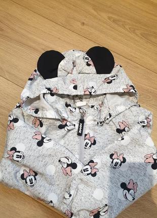 Красивая ветровка на флисе для девочки h&m 92-98
