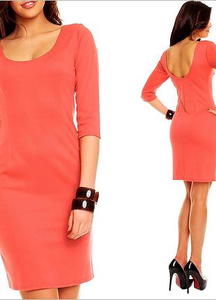 Коралове плаття з рукавами 3/4