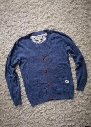 Брендовый мужской кардиган свитер jack &jones s в отличном состоянии