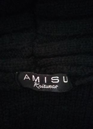 Amisu. чёрное платье, туника.6 фото