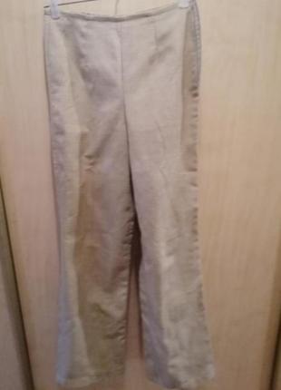 Штани льон брюки широкие к низу.