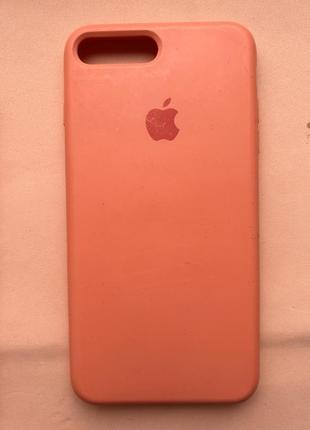 Чехол персиковый на айфон 7+/8+ iphone 7+/8+