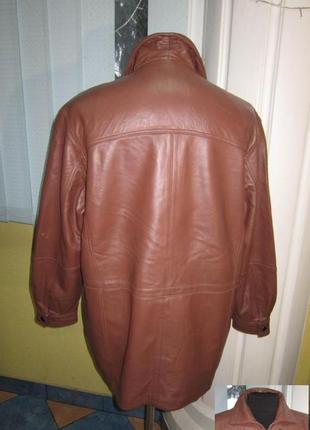 Утеплённая  стильная кожаная мужская куртка. лот 3303 фото
