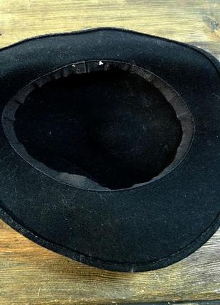 Шляпка фетровая стильная, черная, отл сост!4 фото