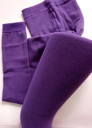 Женские матовые лосины леггинсы с хлопком фиолетовый xxs/s2 фото