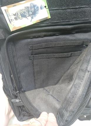 Качественный крепкий мужской рюкзак 45 л. черный6 фото