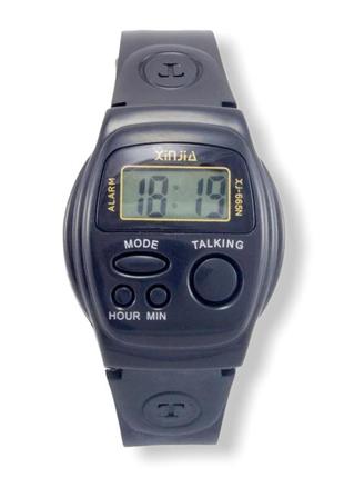 Спортивные говорящие часы xinjia, черный, синьцзя ( код: ibw110b )1 фото