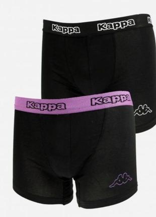 Труси-шорти kappa boxers 2-pack 304jb30-988 s 2 шт. black/violet-dewberry