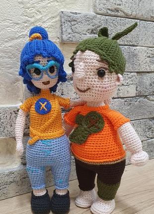 Фигурки коди и мэй из игры it takes two.,для этого нужны двое. амигуруми. мягкая игрушка