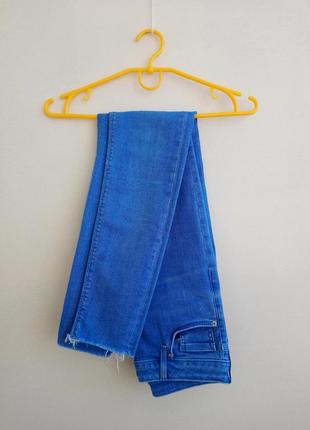 Синие джинсы скинни topshop