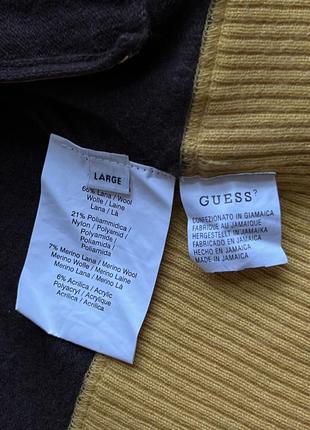 Шерстяная кофта с горлом guess оригинальная коричневая на молнии4 фото