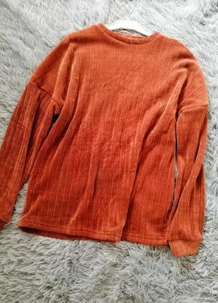 Вязаный велюровый свитер в'язаний велюровий светр1 фото