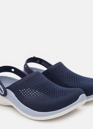 Crocs literide 360 clog navy / blue grey чоловічі жіночі сабо крокс оригінал