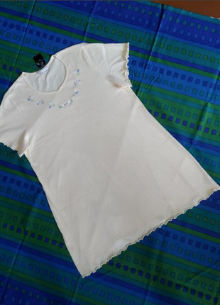 Новая котоновая ночная принт вышивка цветами большого размера бренда bhsskon 16-18 eur 44-46