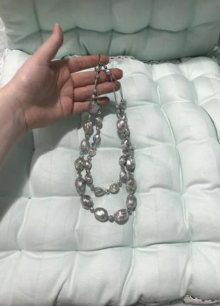 Украшение колье бусики