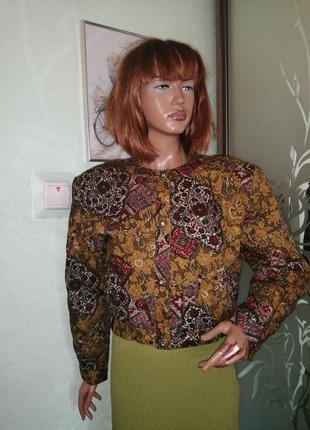 Винтажная стеганая куртка бомбер