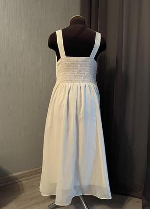 Белое молочное платье для свадьбы выпускного с декором sonrisa декольте мыды9 фото