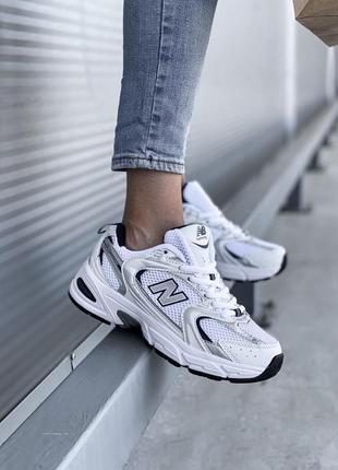 Женские кроссовки new balance 530 white silver blue 36-37-38-39-40-41