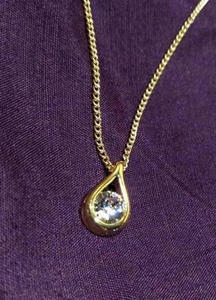 Колье с кристаллом swarovski цепочка кулон подвеска сваровски