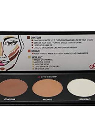 Палетка для контурирования city color cosmetics contour effects palette (без одного свотча)1 фото