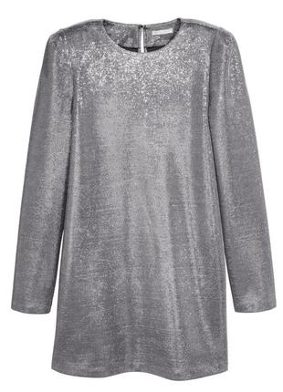 Серебряное кэжуал платье h&m1 фото