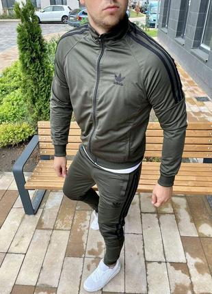 Чоловічий спортивний костюм adidas чорний адідас без капюшона лакосту4 фото