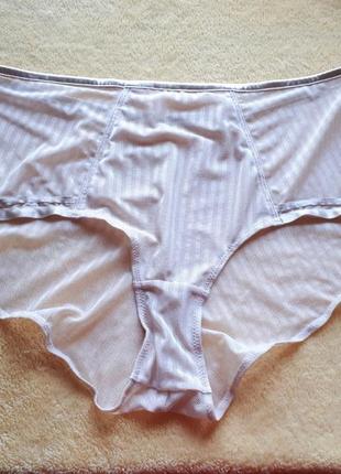 Новые золотисто бежевые светлые телесные нюдовые большие трусики слипы полупрозрачные...