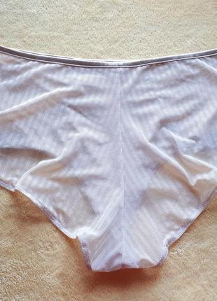 Новые золотисто бежевые светлые телесные нюдовые большие трусики слипы полупрозрачные...