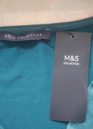 Новая натуральная футблка бирюзового принта бренда marks &amp; spencer collection 320. 8 eur 365 фото