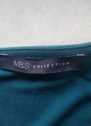 Новая натуральная футблка бирюзового принта бренда marks &amp; spencer collection 320. 8 eur 3610 фото