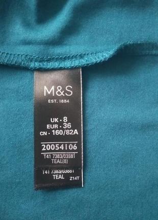 Новая натуральная футблка бирюзового принта бренда marks &amp; spencer collection 320. 8 eur 366 фото