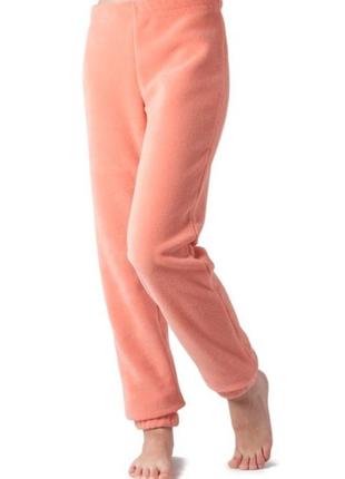 Жіночі флісові штани вв007 теплі персик гарної якості xs - 3xl