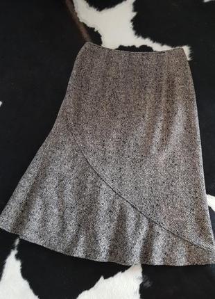 Стильная серая твидовая юбка max mara, оригинал