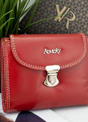 Кошелек женский кожаный rovicky r-rd-19 gcl red multi красный/цветной1 фото