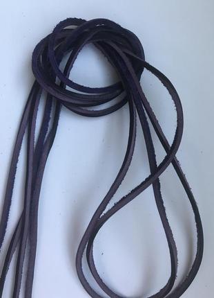 Шнурки кожаные фиолетовые3 фото