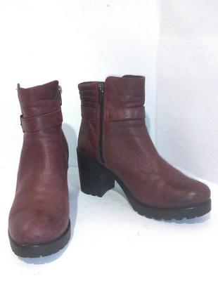 🥾 стильные кожаные ботинки еврозима, р.37 код b3752