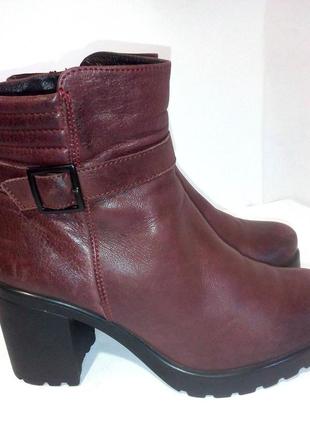 🥾 стильные кожаные ботинки еврозима, р.37 код b3752